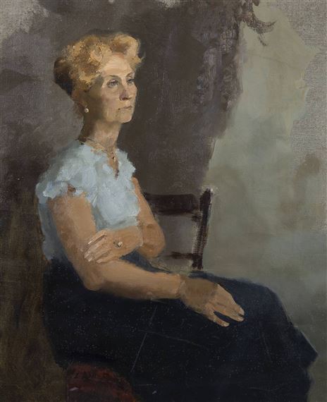 Seated Woman by Leonid Mihailovich Stil, 1958