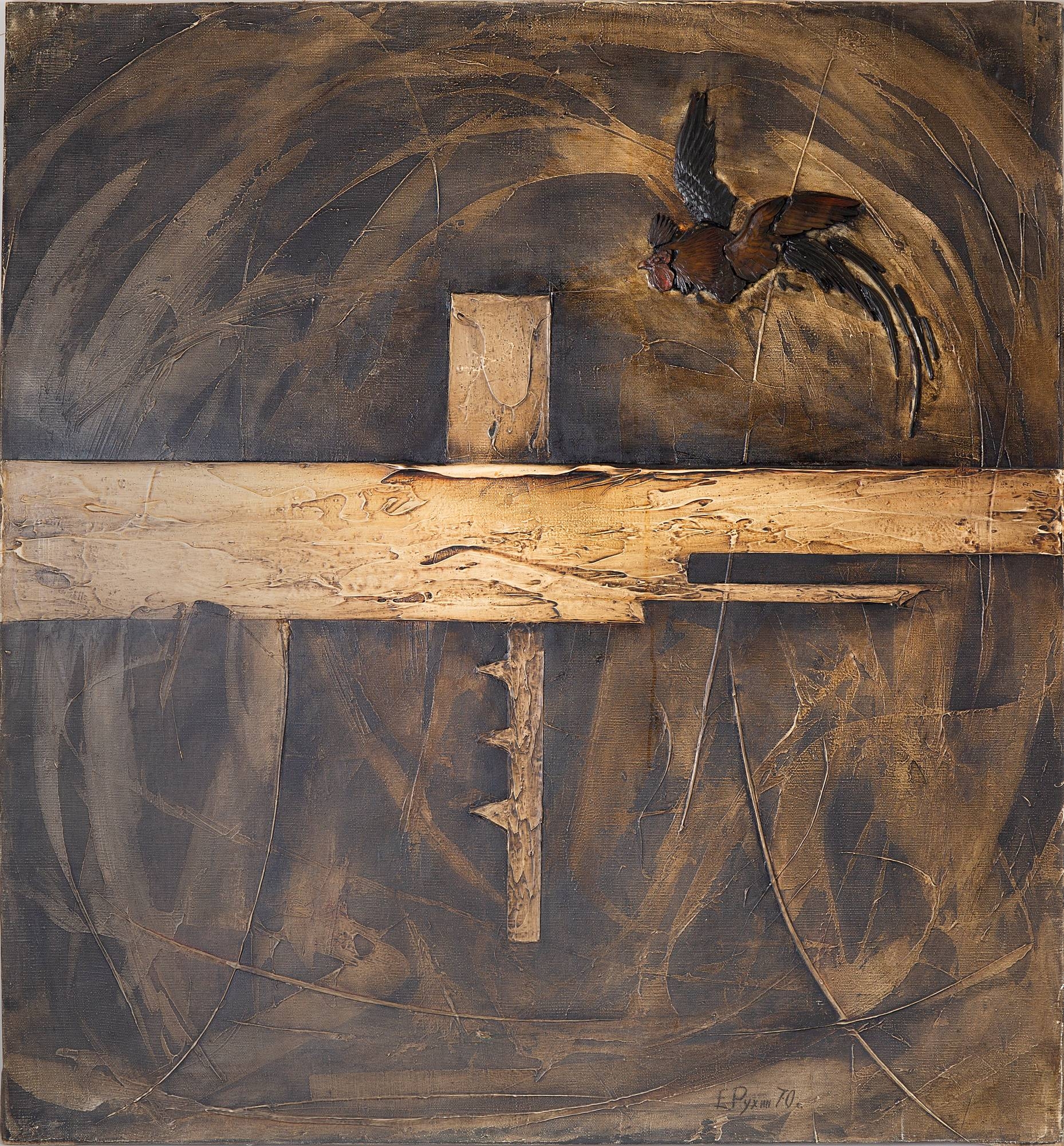 Evgeny Rukhin | Composition with Rooster (1970) | MutualArt