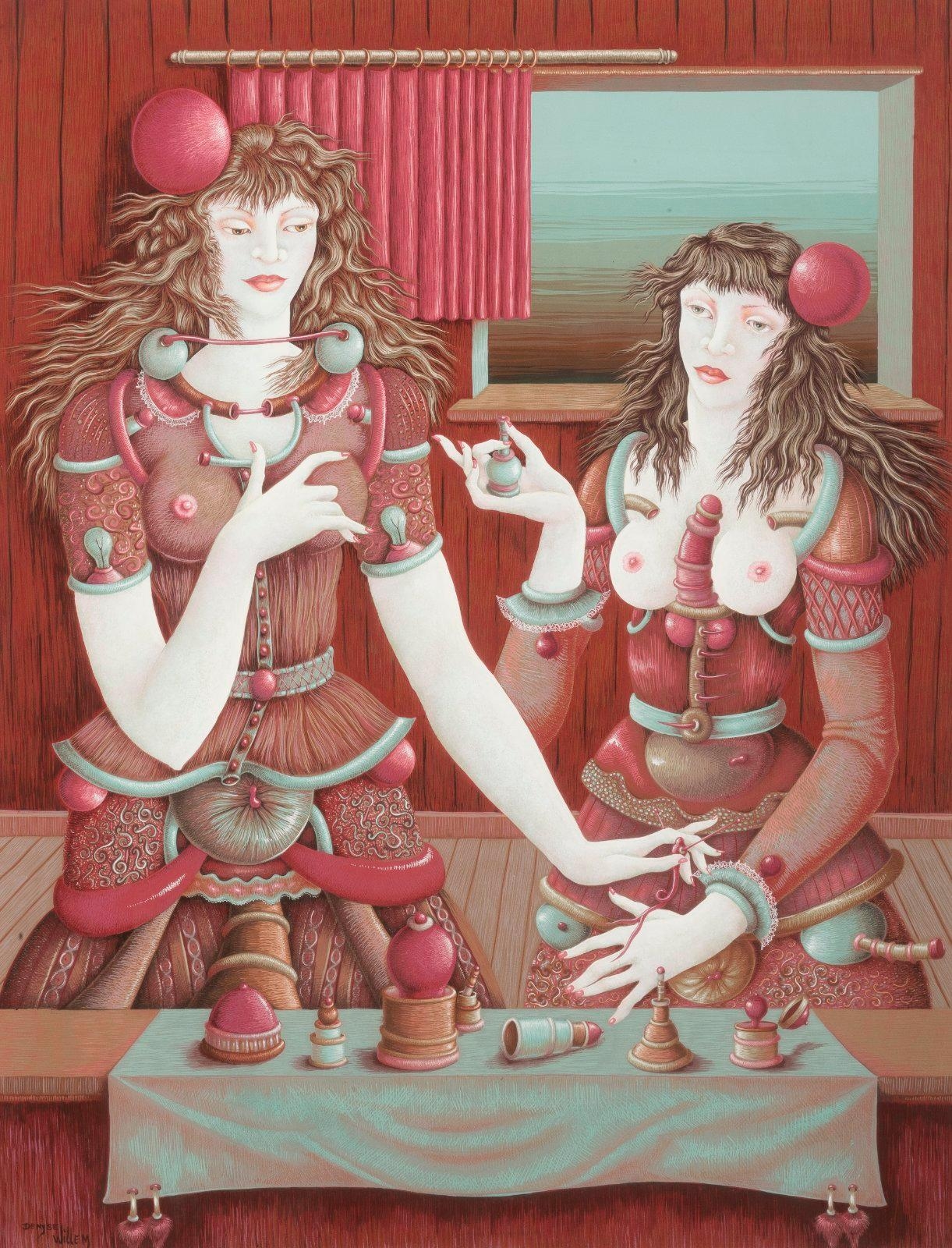 Artwork by Denyse Willem, Transmission, Made of Gouache on paper.