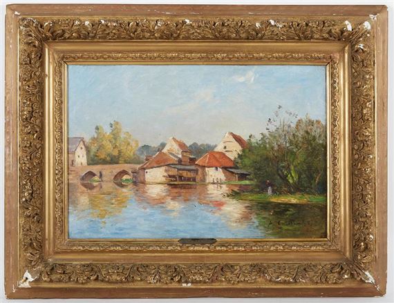 Moret sur Loing, le moulin by Jean Baptiste Antoine Guillemet