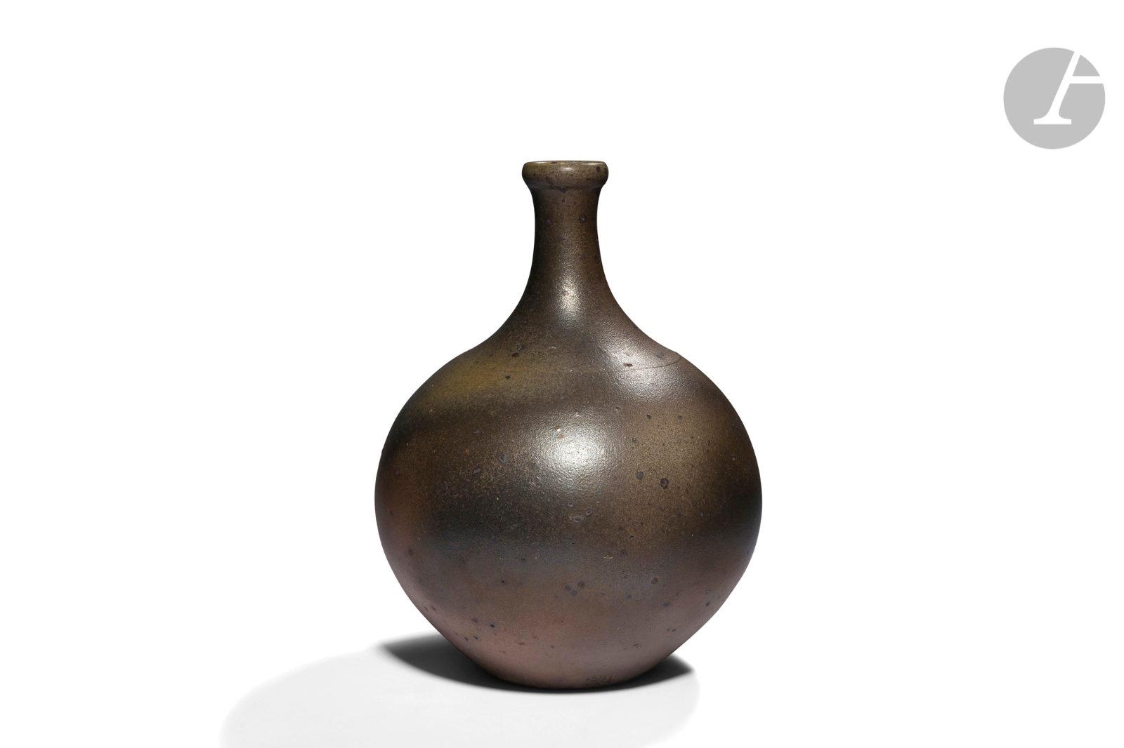 Artwork by Robert Deblander, Bouteille, Made of Test in pyrite sandstone