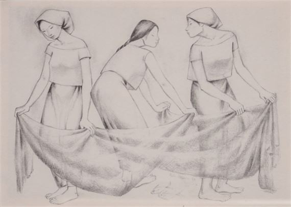 Three Women by Anita Magsaysay-Ho, 1974