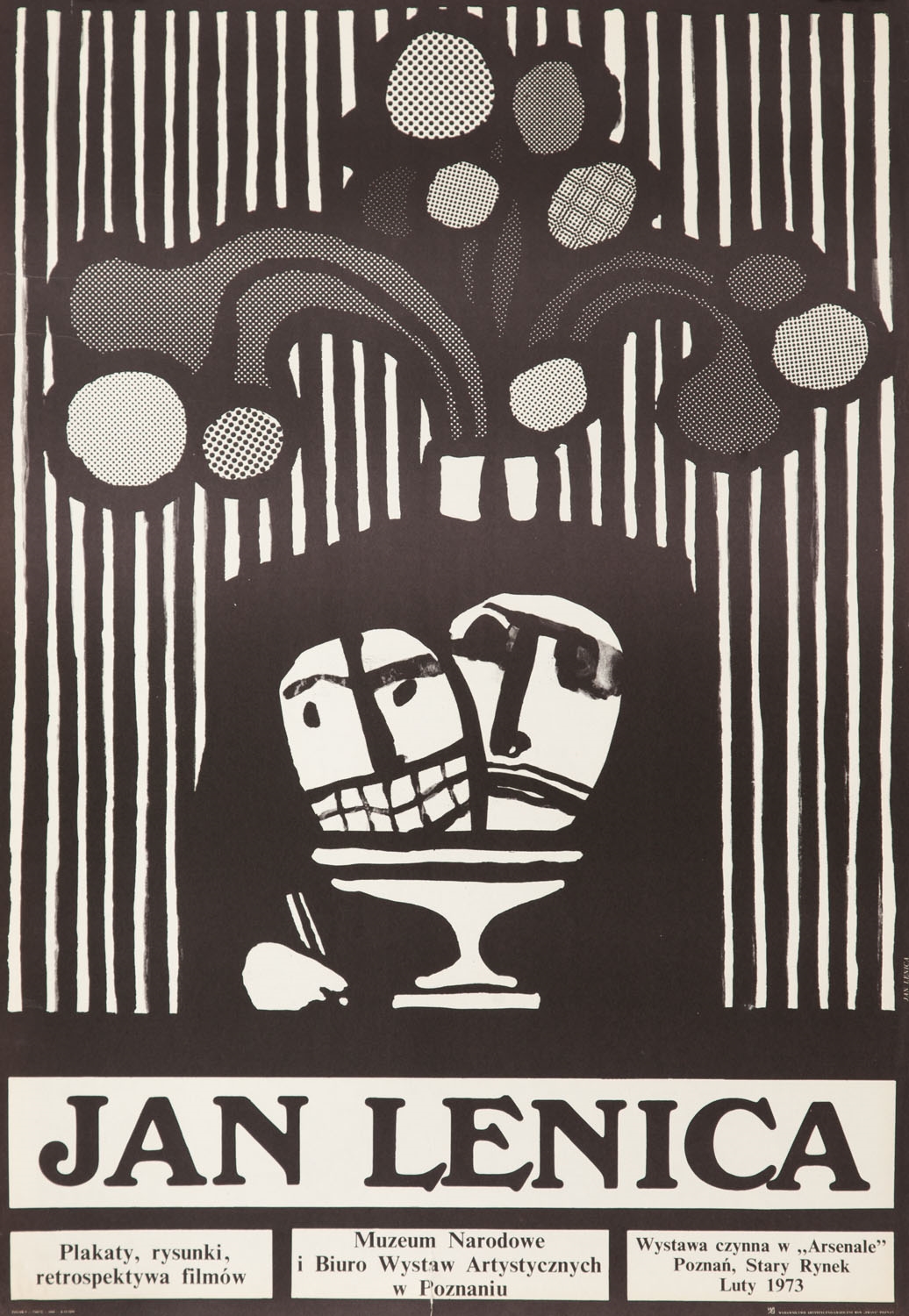 Plakat wystawy "Jan Lenica. Plakaty, rysunki, retrospektywa filmów" by Jan Lenica, 1973