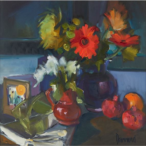 STILL-LIFE WITH POMEGRANATES by Marion Drummond