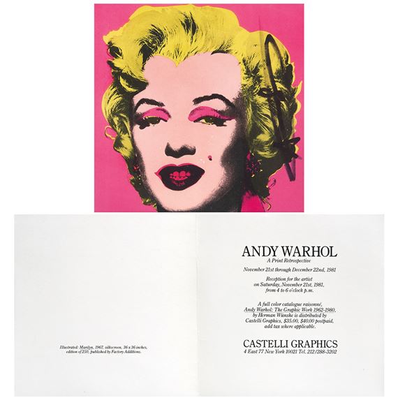 Andy Warhol | Castelli invitation (1981) | MutualArt