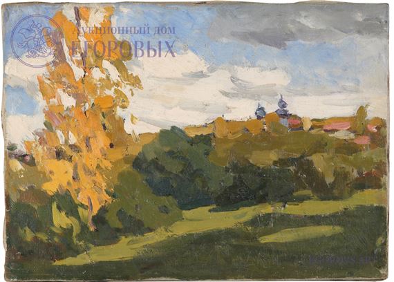 Autumn windy day - Nikolay Vasilievich Kozhanov