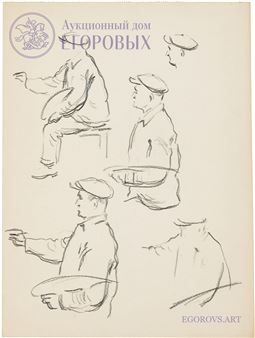 Three Works: Untitled (sketches) - Orest Georgievich Vereisky