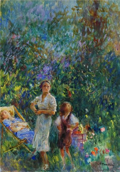In giardino by Plinio Nomellini