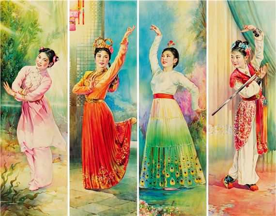 Four works: DANCE by Li Mubai, Jin Xuechen, 1963