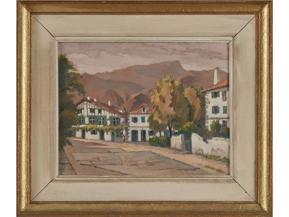 Ascain, depuis la place du Fronton by Philippe Veyrin, 1947