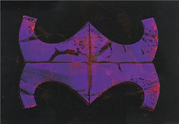 Variante zu Blatt 10 der Folge 'Zehn Handdrucke' by Hermann Glöckner, 1963-1974