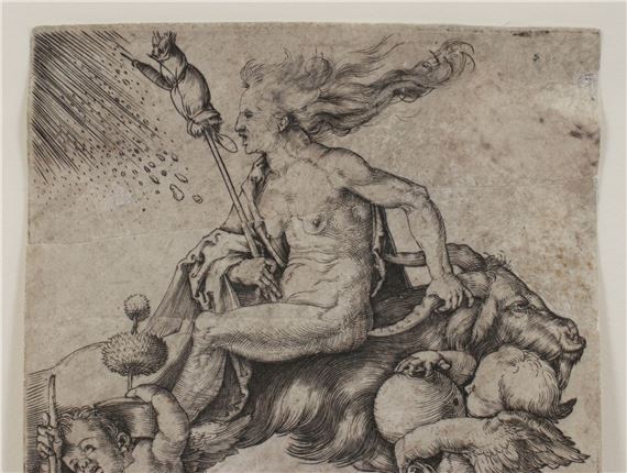Albrecht Dürer | WITCH RIDING BACKWARDS ON GOAT | MutualArt