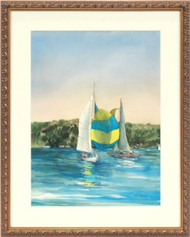 SAILBOATS AT DUSK - A. R. Meer