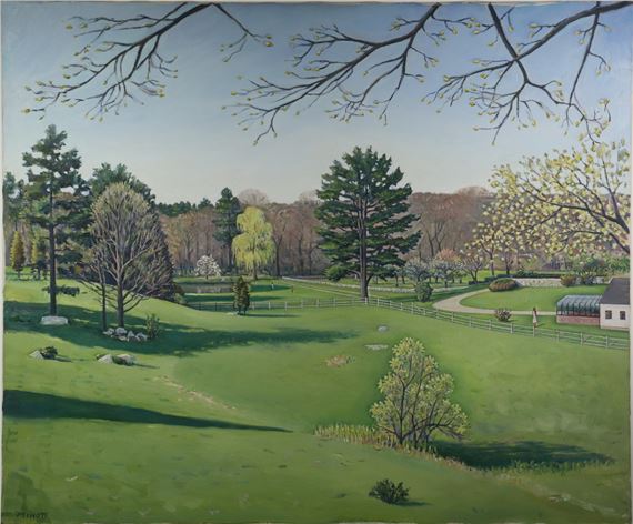 Downeast Maine Country Home Grounds in Spring by Sam Minot