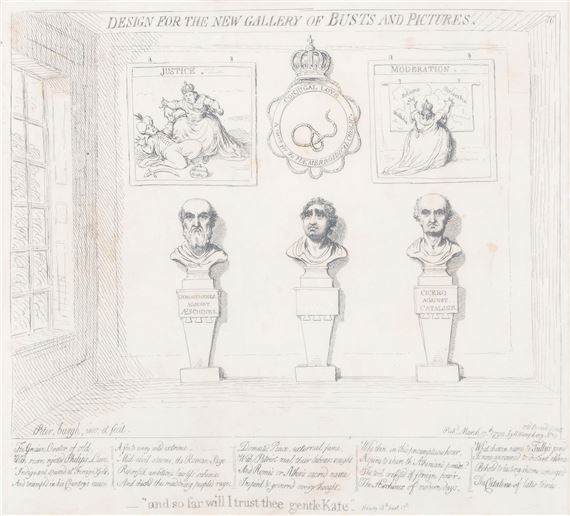 All showing signs of browning and very mild spotting from sunlight exposure. paper cockling throughout by James Gillray, 19th century