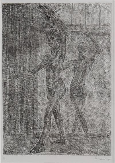 "Dancer- Ruth Gibson", Landscape", "Theatre makeup" by Leonard McComb, dated 1989