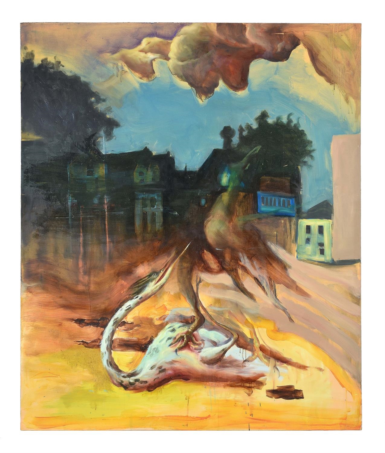 Artwork by Caroline Gorick, The angelic awards ascended mute and sad for man, Made of Oil on canvas