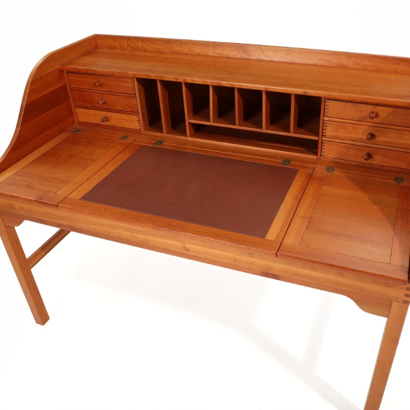 Artwork by Andreas Hansen, A free-standing solid cherry wood writing desk, Made of cherry wood