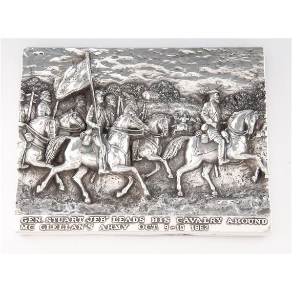 Henryk Winograd | Sterling Silver Repousse Panel Showing J.E.B. Stuart ...
