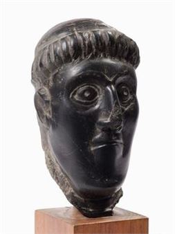 TESTA DI MONACO O ABATE - English School, 12th Century