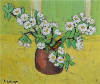 Flowering branches in a vase - Helga Mehringer