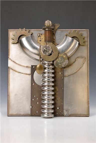 Abstract composition by Albert Sous, dated 1984