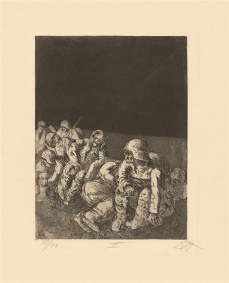Ruhende Kompanie by Otto Dix, 1924