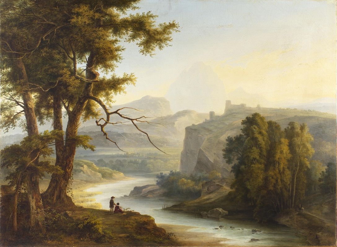 Artwork by Swedish School, 19th Century, PAESAGGIO DI MONTAGNA, Made of Oil on canvas