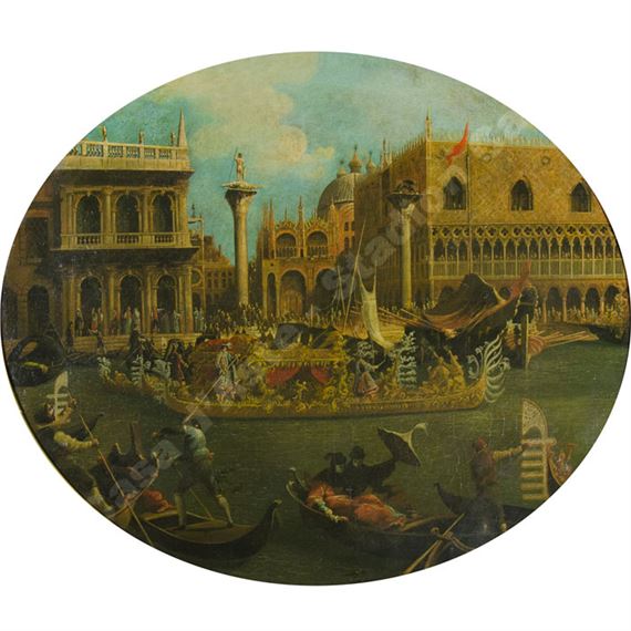 Bucintoro in Piazza San Marco by Canaletto