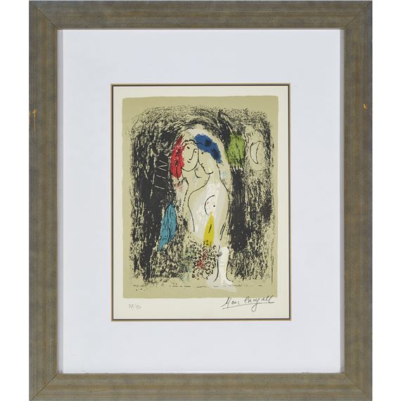 Chagall Marc | LES AMOUREUX EN GRIS (FROM CHAGALL BY JACQUES LASSAIGNE ...