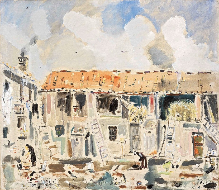 Artwork by Filippo de Pisis, CASE A BRUGHERIO, Made of oil on canvas