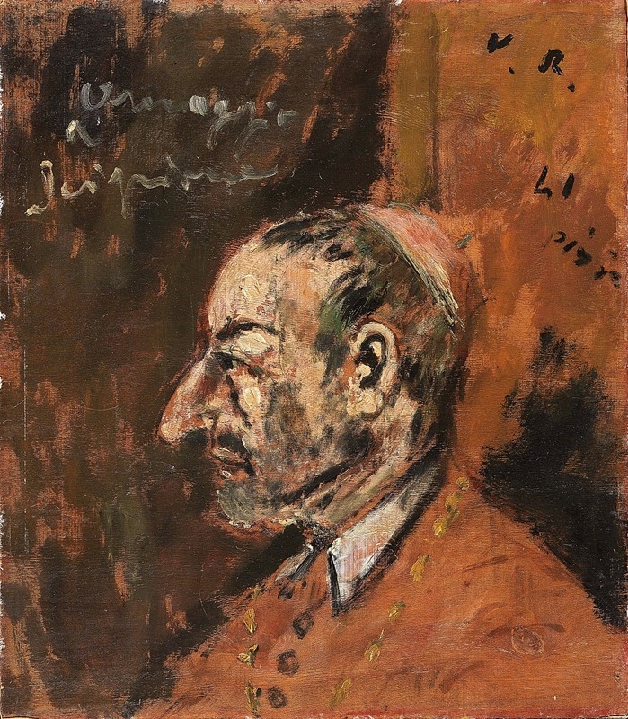 Artwork by Filippo de Pisis, RITRATTO DI SAN CARLO BORROMEO, Made of oil on panel