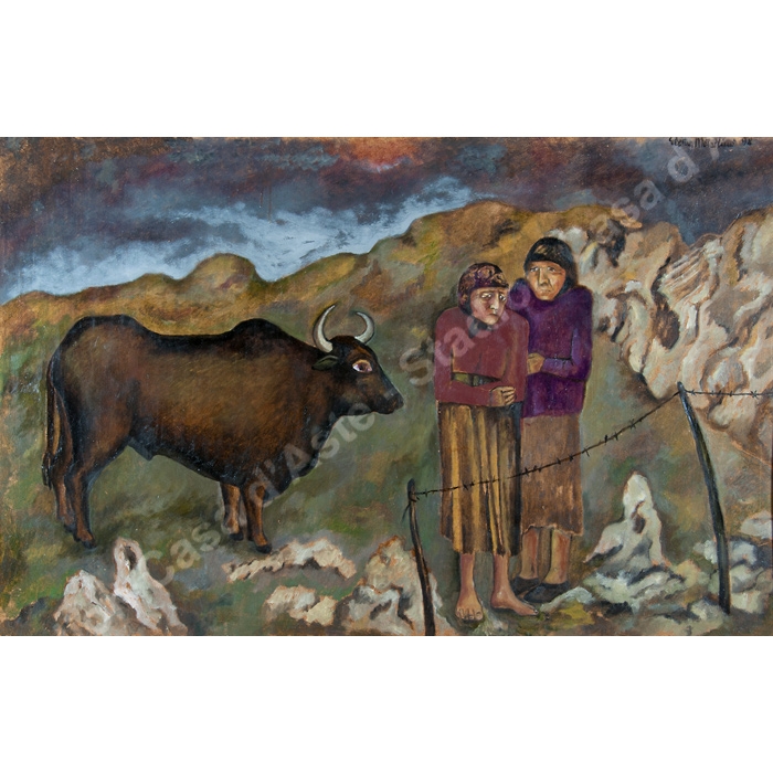 Artwork by Elettra Metallinò, "Verso la tempesta", Made of Oil on hardboard