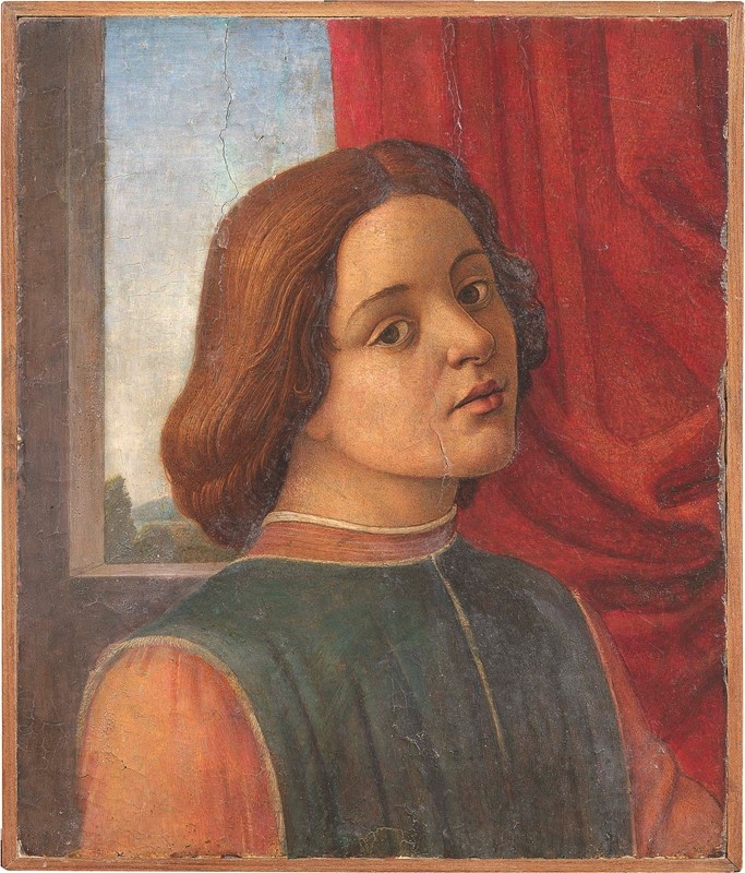 Artwork by Umberto Giunti, RITRATTO DI GIOVANE PAGGIO, Made of oil on panel