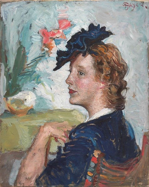 Artwork by Paolo Ghiglia, Ritratto Della Signora Querci, Made of Oil on canvas