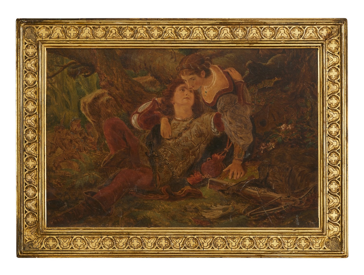 Artwork by Francis John Wyburd, Woodland Tryst, Made of oil on card