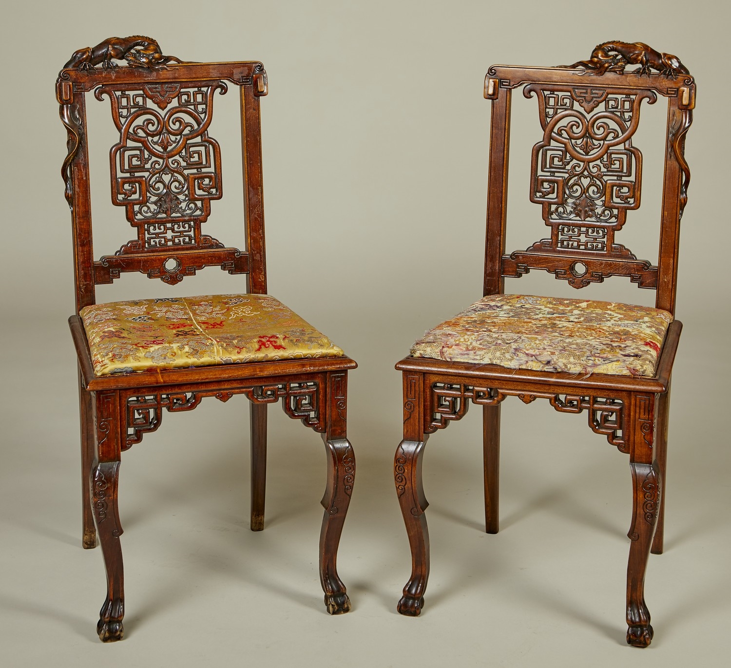 Artwork by Gabriel Viardot, SIX FRENCH STAINED BEECH JAPONISME SIDE CHAIRS, Made of BEECH