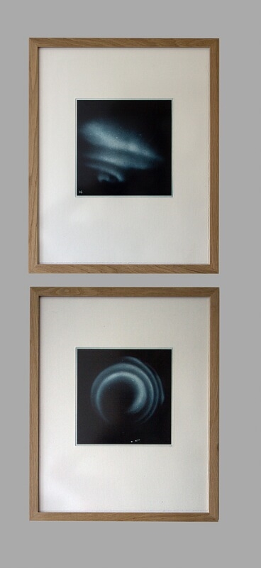 Artwork by Eva La Cour, “Homogenous bands (along the horizon from green to blue)”, Made of Two lithographs