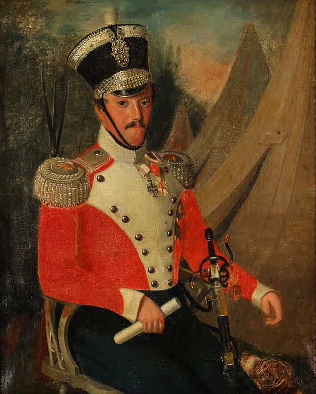 Artwork by Johan Frederik Møller, Portrait of prince Frederik Carl Christian, Made of Oil on canvas