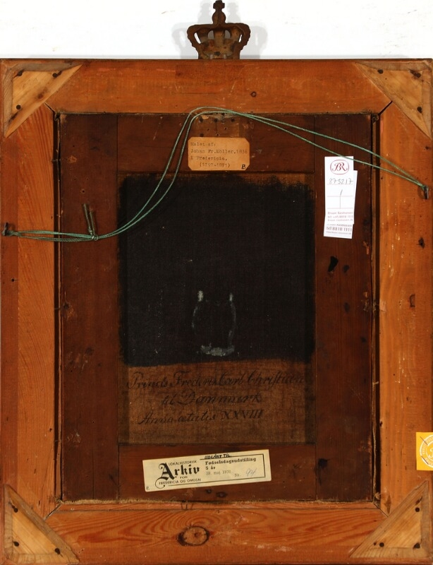 Artwork by Johan Frederik Møller, Portrait of prince Frederik Carl Christian, Made of Oil on canvas