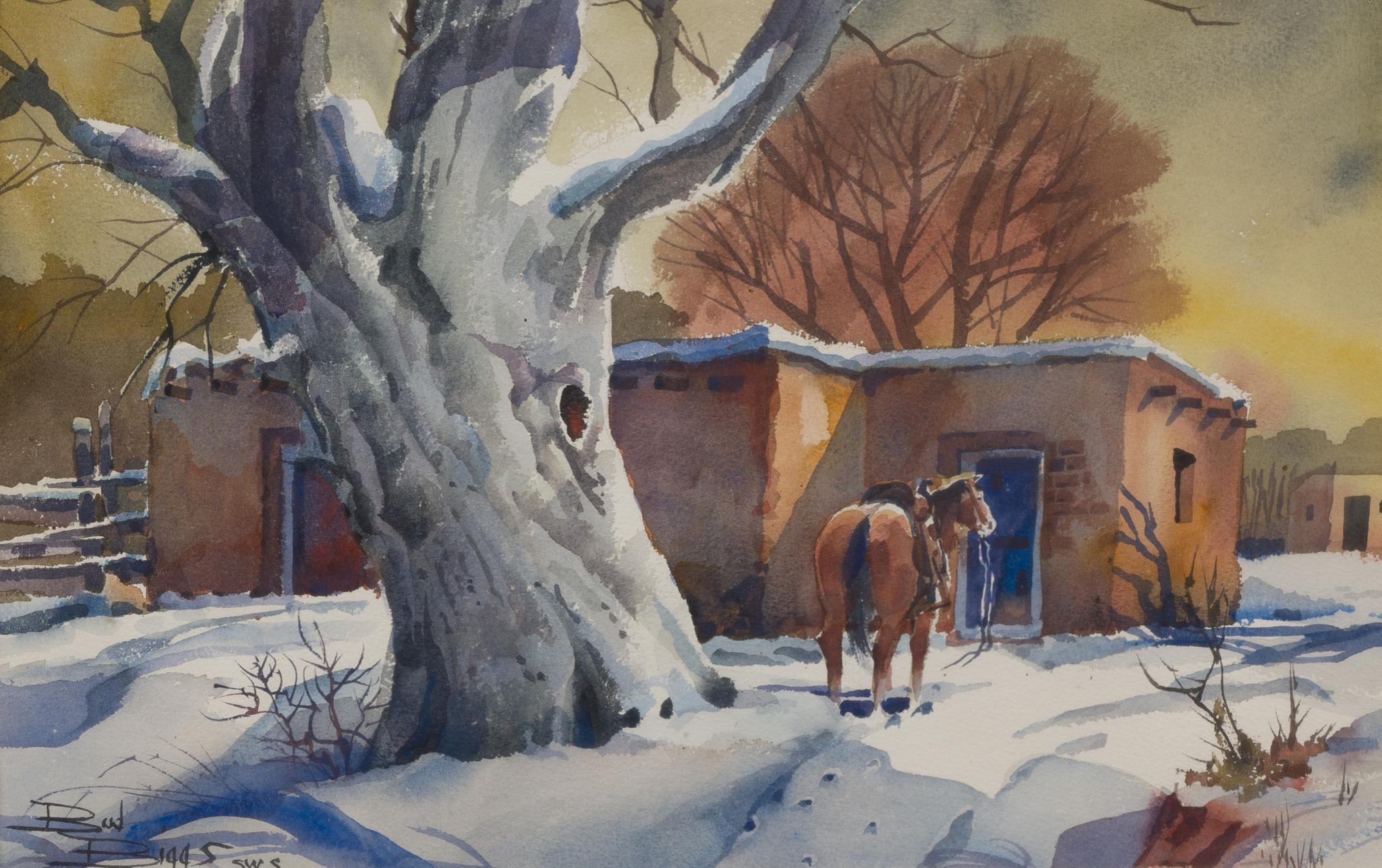 Artwork by Bud Biggs, New Mexico, Made of watercolor