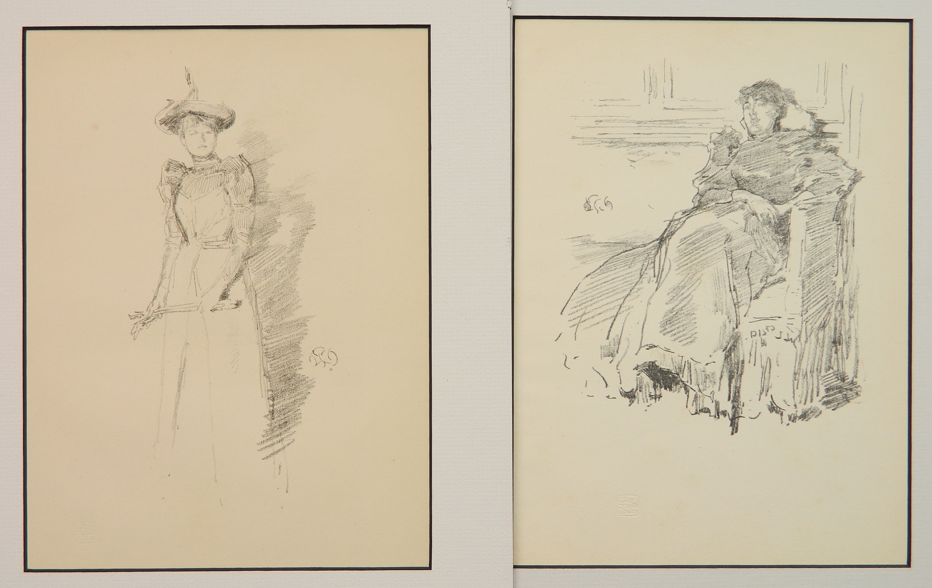 Artwork by James Abbott McNeill Whistler, Two works: Gant de Suede; Robe Rouge, Made of lithograph