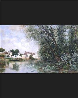 MAISON EN BORD DE RIVIÈRE - Claude-François-Auguste Mesgrigny