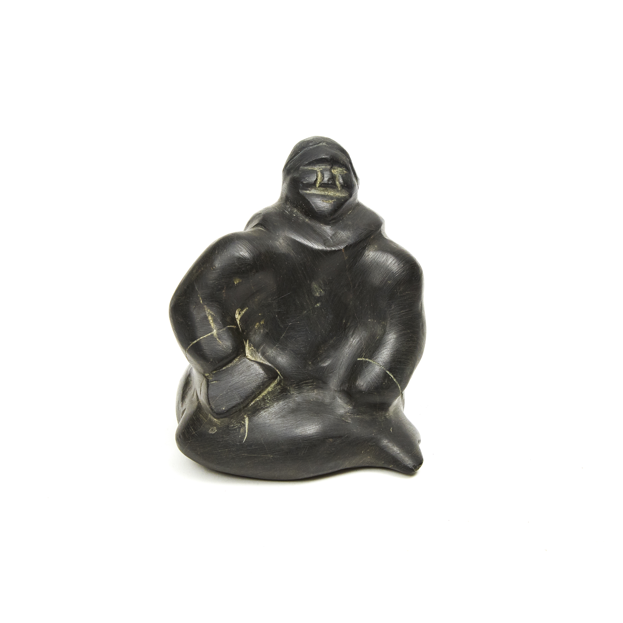 Barnabus Arnasungaaq | WOMAN WITH FISH AND ULU | MutualArt