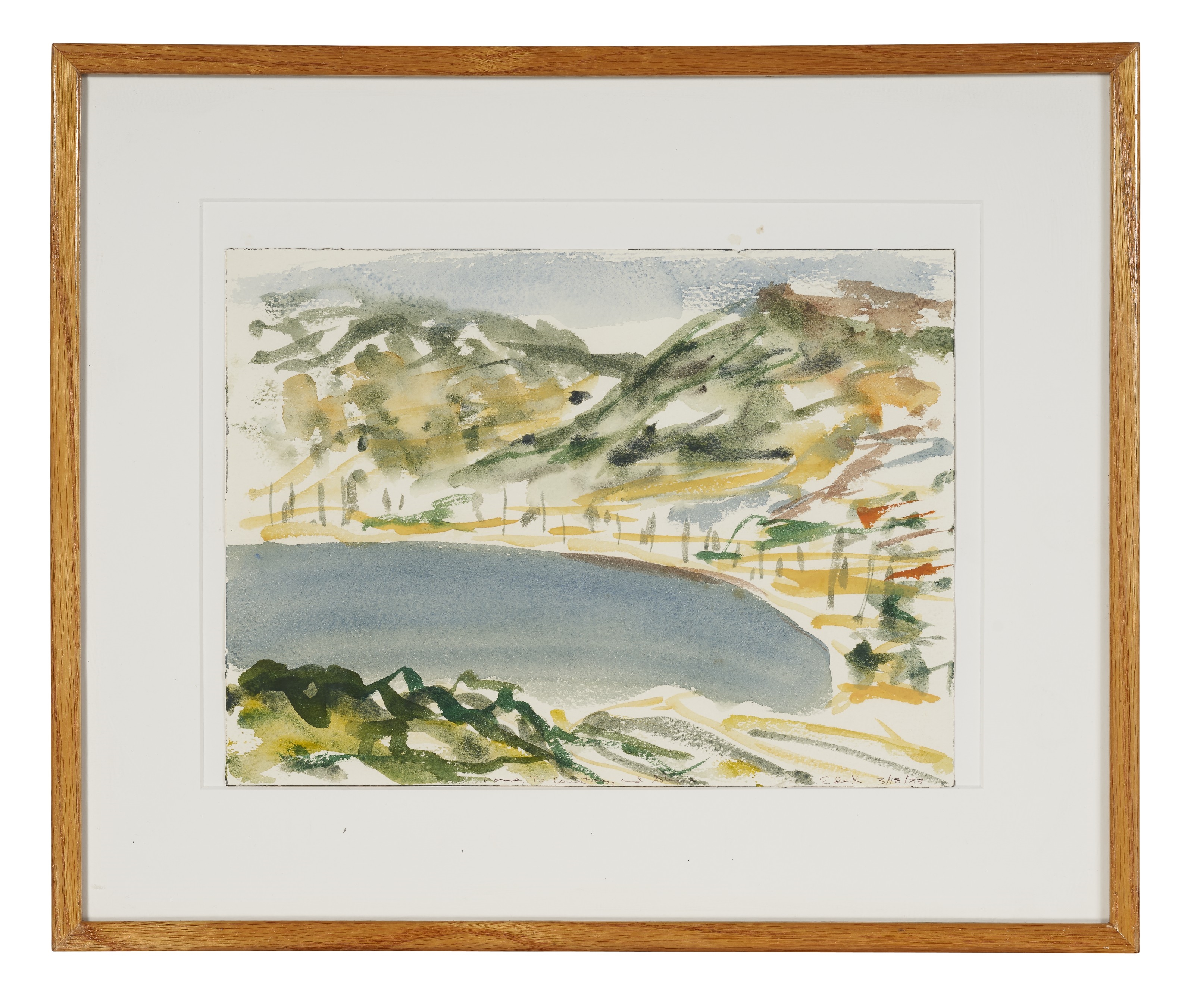 Artwork by Elaine de Kooning, Landscape, Made of watercolor on paper