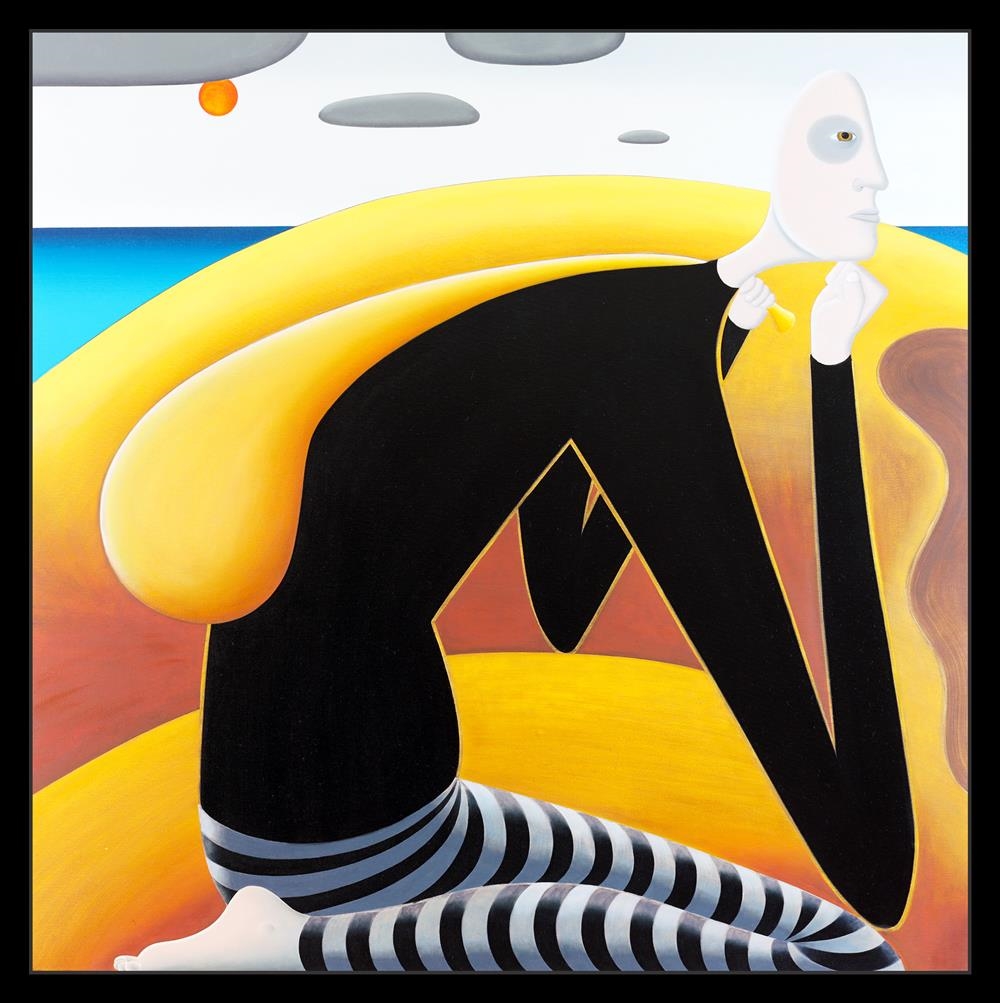 Artwork by David Rellim, Fugitive, Made of oil on linen