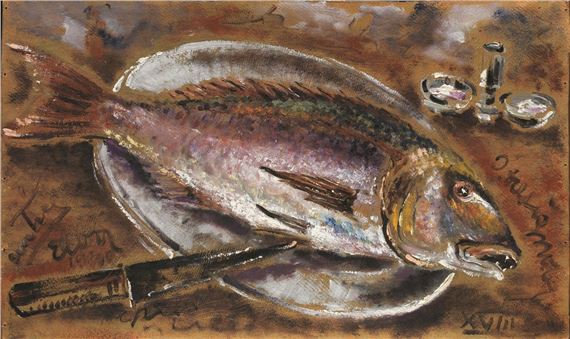 PESCE E COLTELLO by Filippo de Pisis, 1940