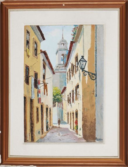 Vista de rua com figuras by Artur Real Chaves Bordalo da Silva, 1974