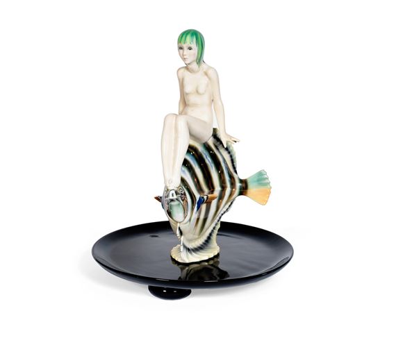 An Earthenware Figural Centrepiece by Elena König Scavini, circa 1930s