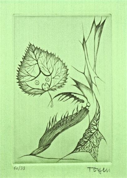 Svatokrádežný les by Toyen, 1970